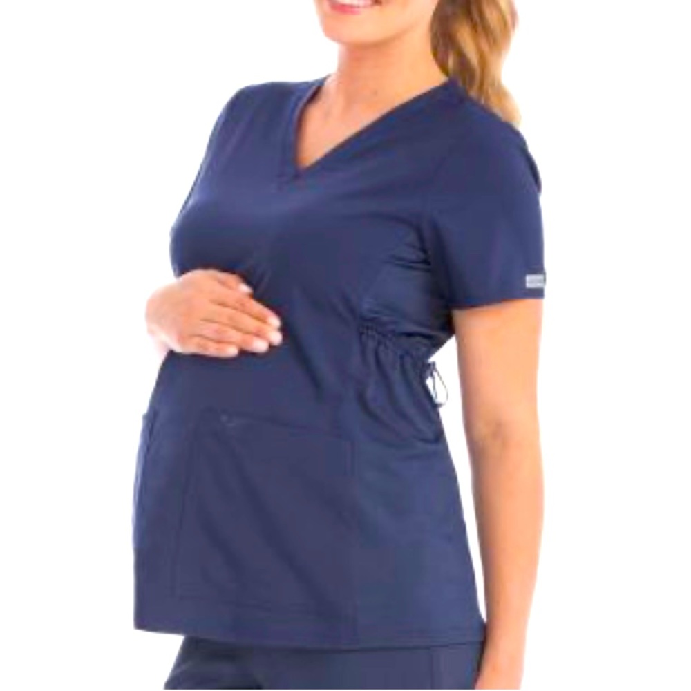 NWT Med Couture Maternity Scrub Top, Plus+One 4-Way Energy Stretch, Old Navy, L